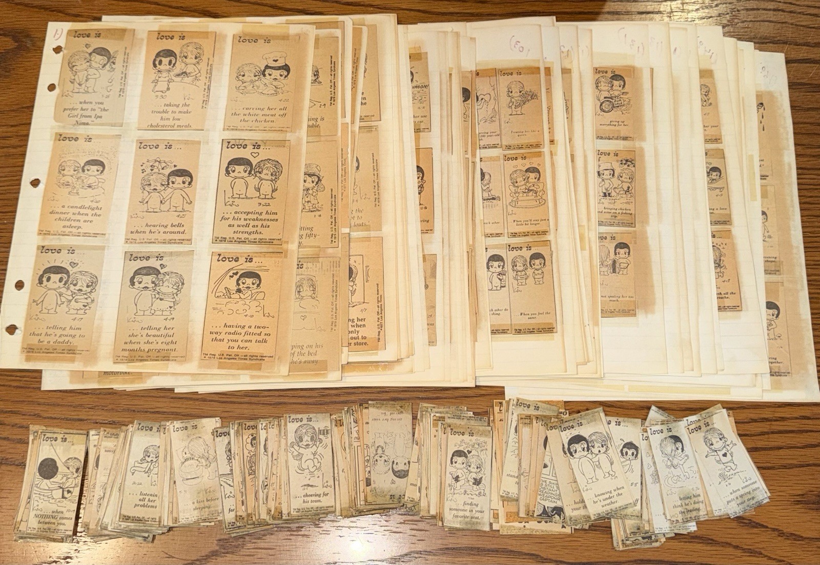 Vintage 1970s-80s Love is...  Original Newspaper Clips Lot Of 2000+