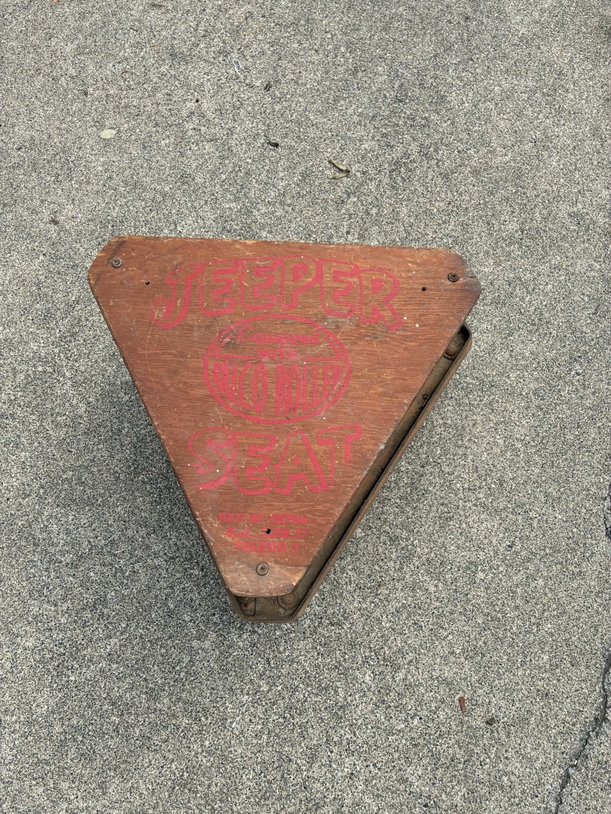 Vintage Ralco-Roller Jeeper Seat Wooden Mechanic Creeper Seat Advertising RARE Vintage Ralco-Roller Jeeper Seat Wooden Mechanic Creeper Seat Advertising RARE