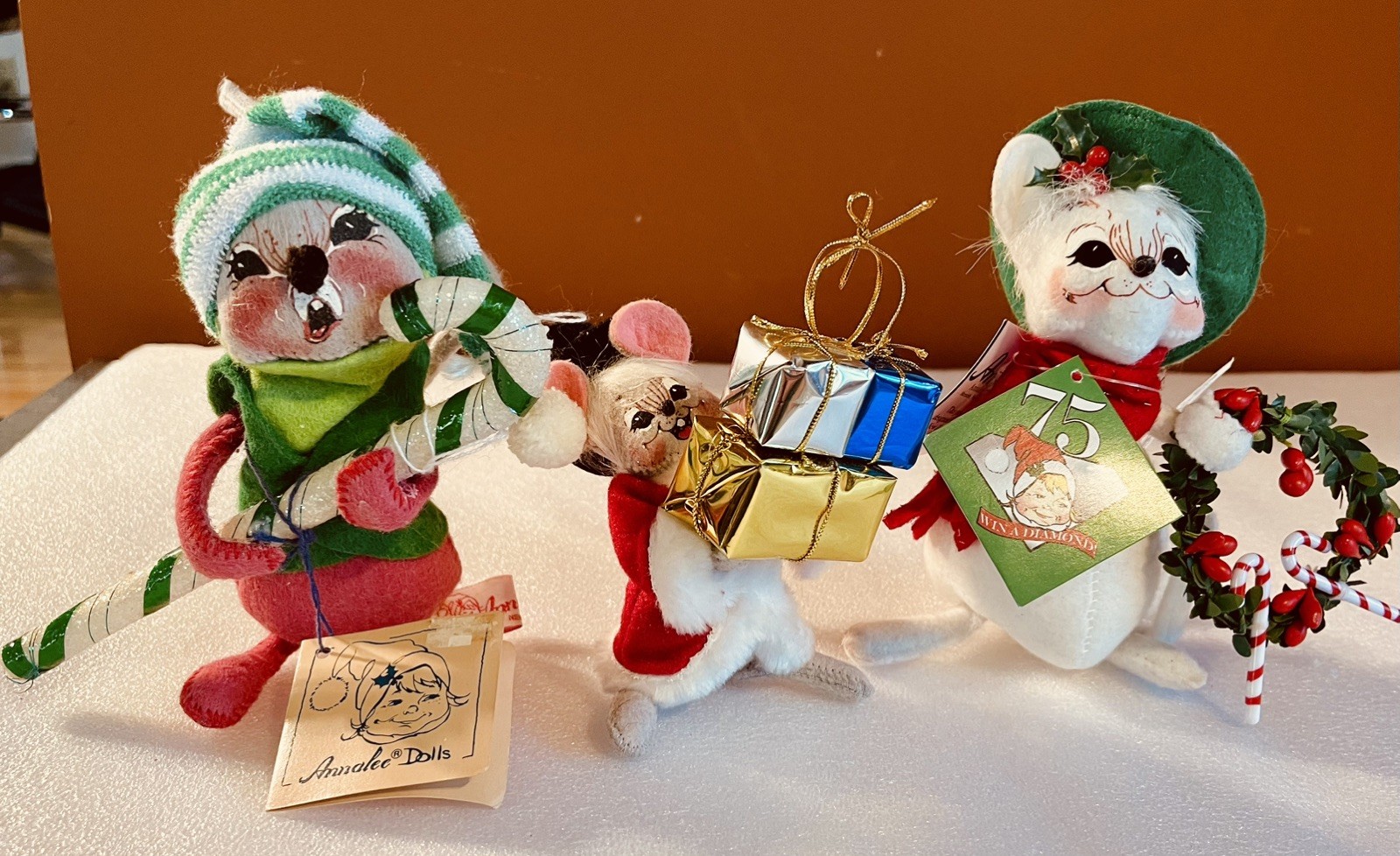 Lot of 3 Vtg Annalee Mice 1990 2003 2005 Lot of 3 Vtg Annalee Mice 1990 2003 2005