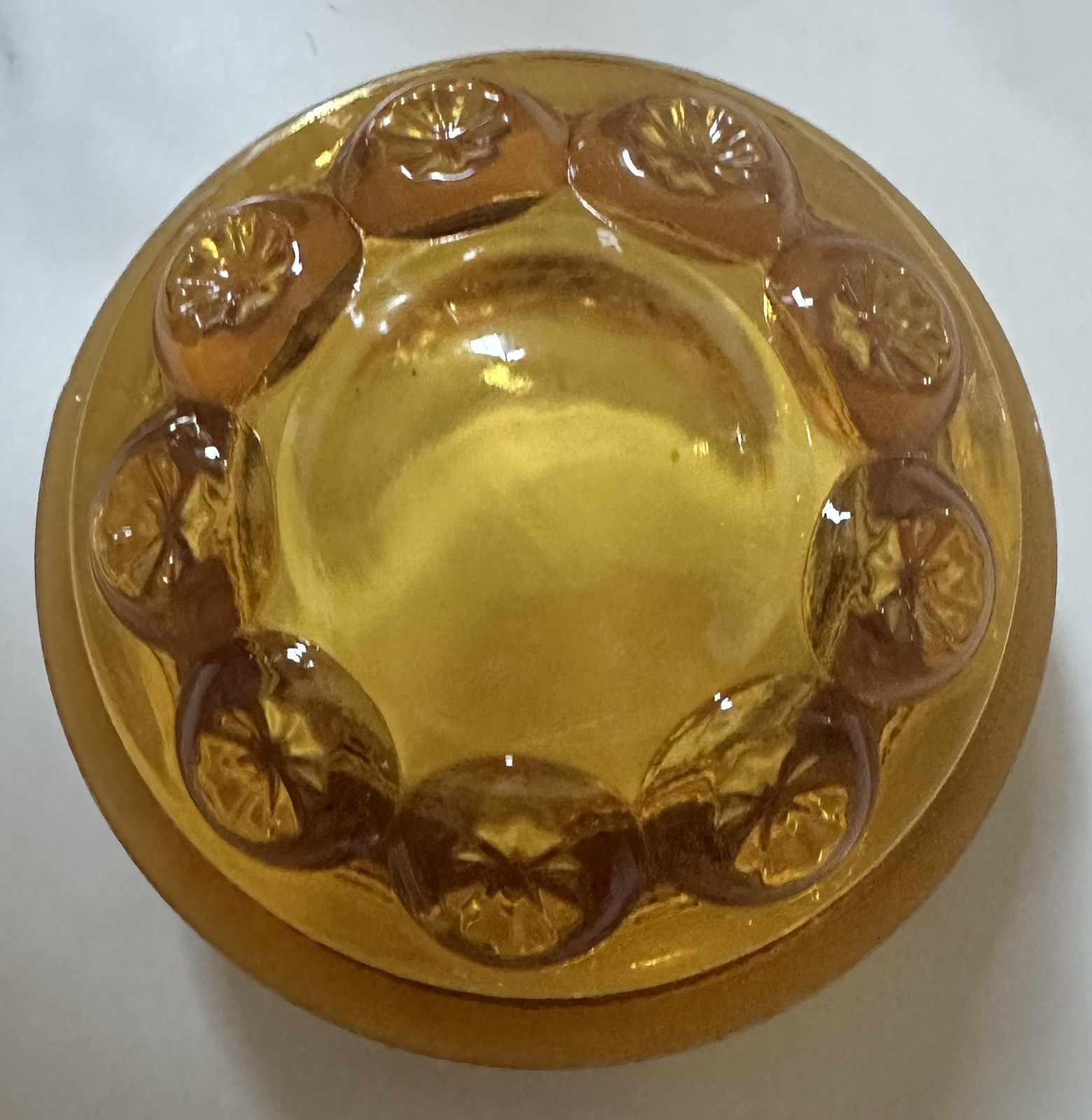 Vtg  L.E. Smith MCM Gold Glass 