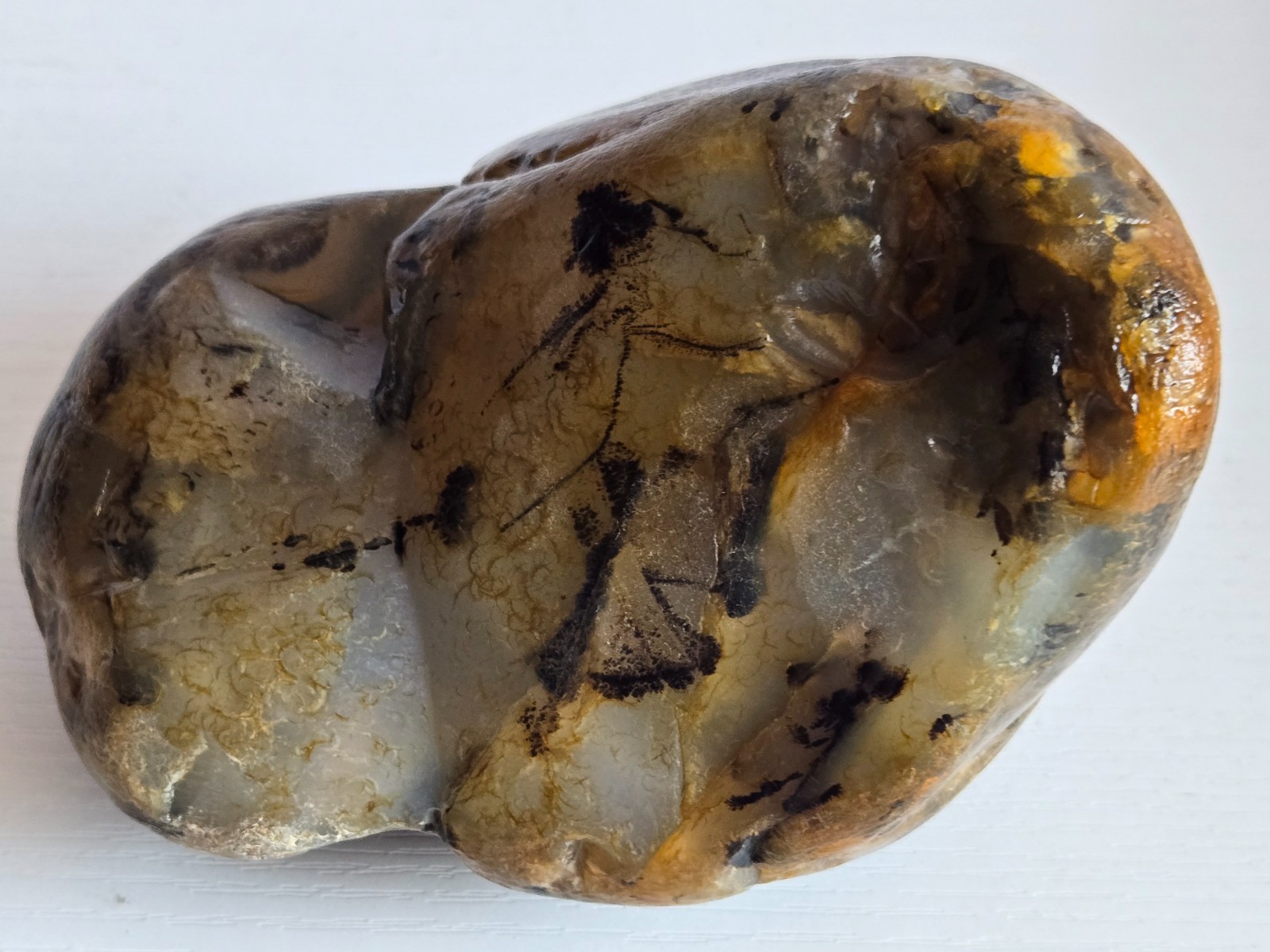 Montana Yellowstone River Agate Lapidary 1 lb 11 oz Rough Stone Dendrites Montana Yellowstone River Agate Lapidary 1 lb 11 oz Rough Stone Dendrites