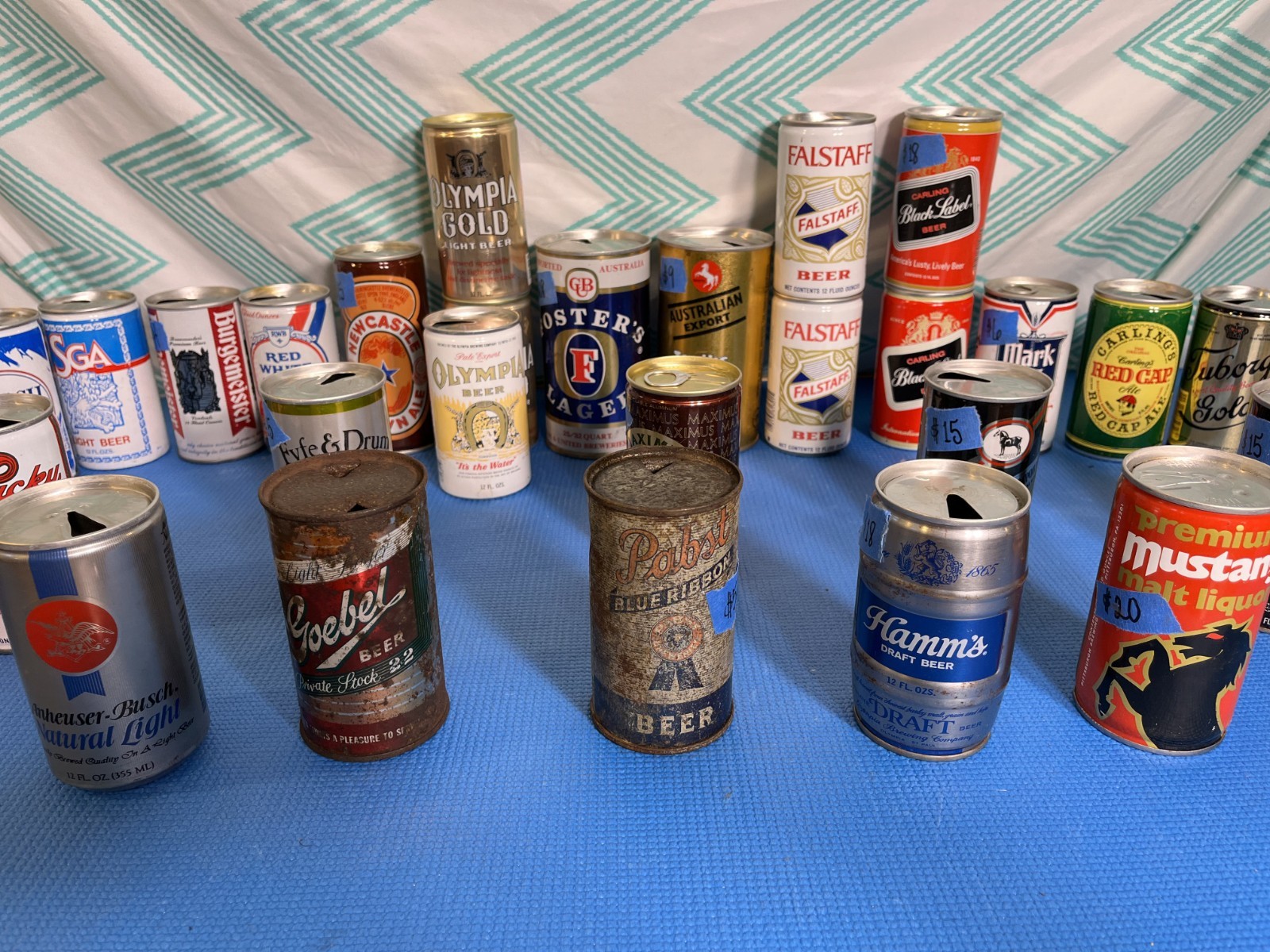 Beer Can Collection Lot of 86 cans and 38 bottle Vintage