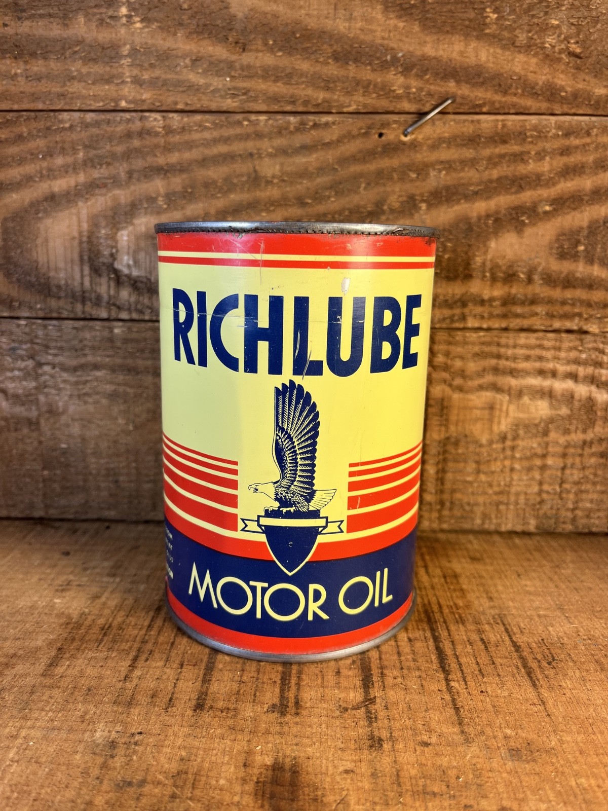 Antique Original Richfeild Pennsylvania One Quart Oil Can 