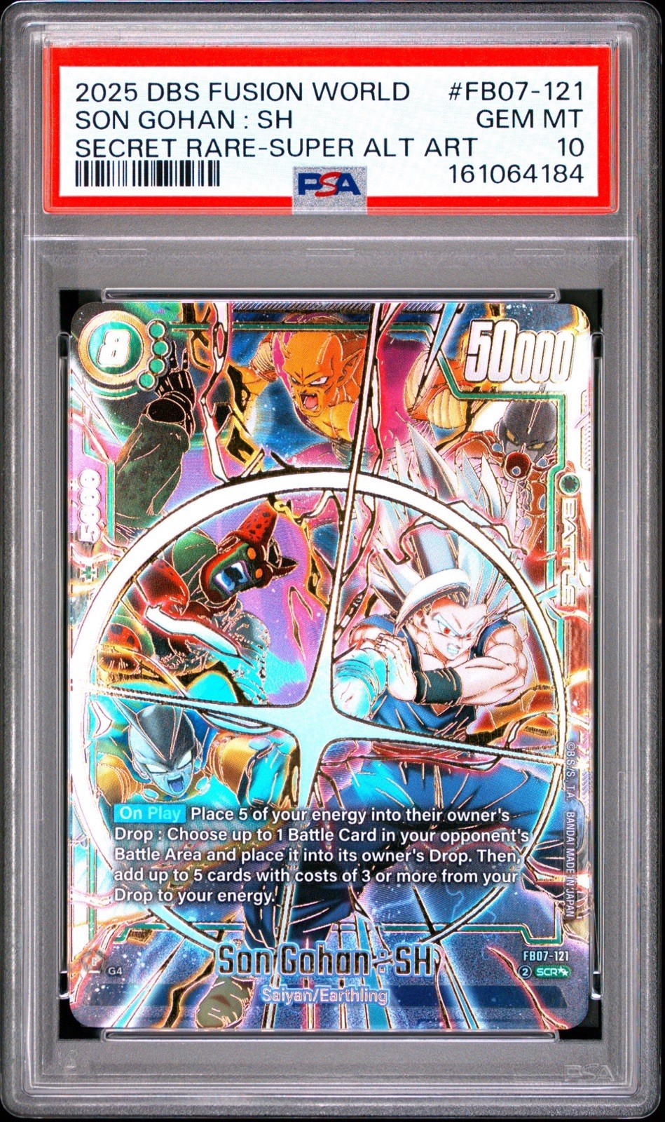 2025 DBS Fusion World Son Gohan: SH FB07-121 Secret Rare-Super Alt Art PSA 10 2025 DBS Fusion World Son Gohan: SH FB07-121 Secret Rare-Super Alt Art PSA 10