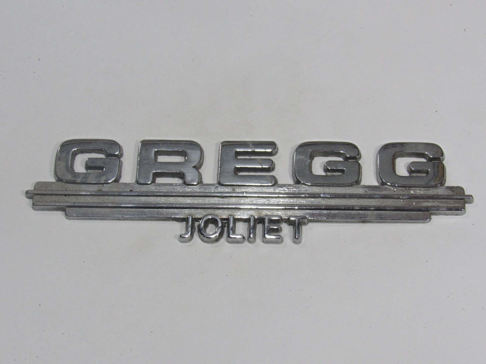 VTG Gregg Ford-LM Joliet Illinois Metal Dealership Badge Emblem Tag Dealer IL