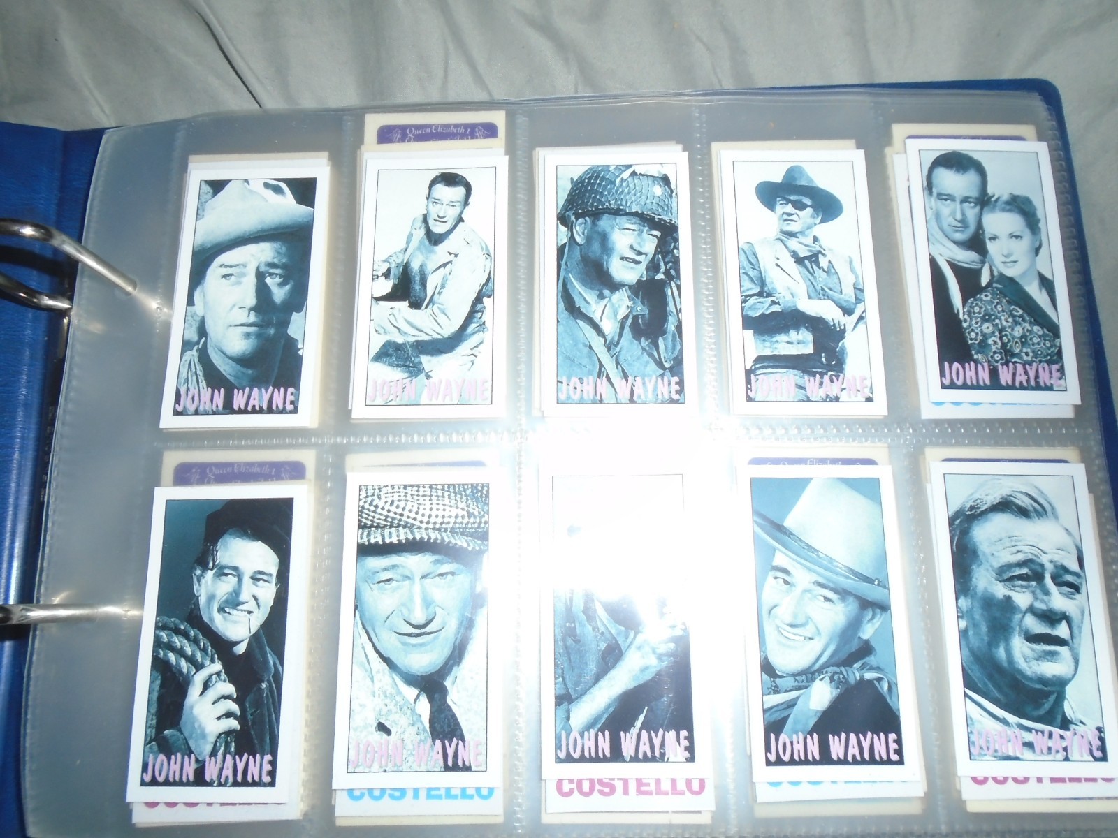 ONE COMPLETE SET TRADE CARDS TRIBUTE COLLECTIBLES JOHN WAYNE ONE COMPLETE SET TRADE CARDS TRIBUTE COLLECTIBLES JOHN WAYNE