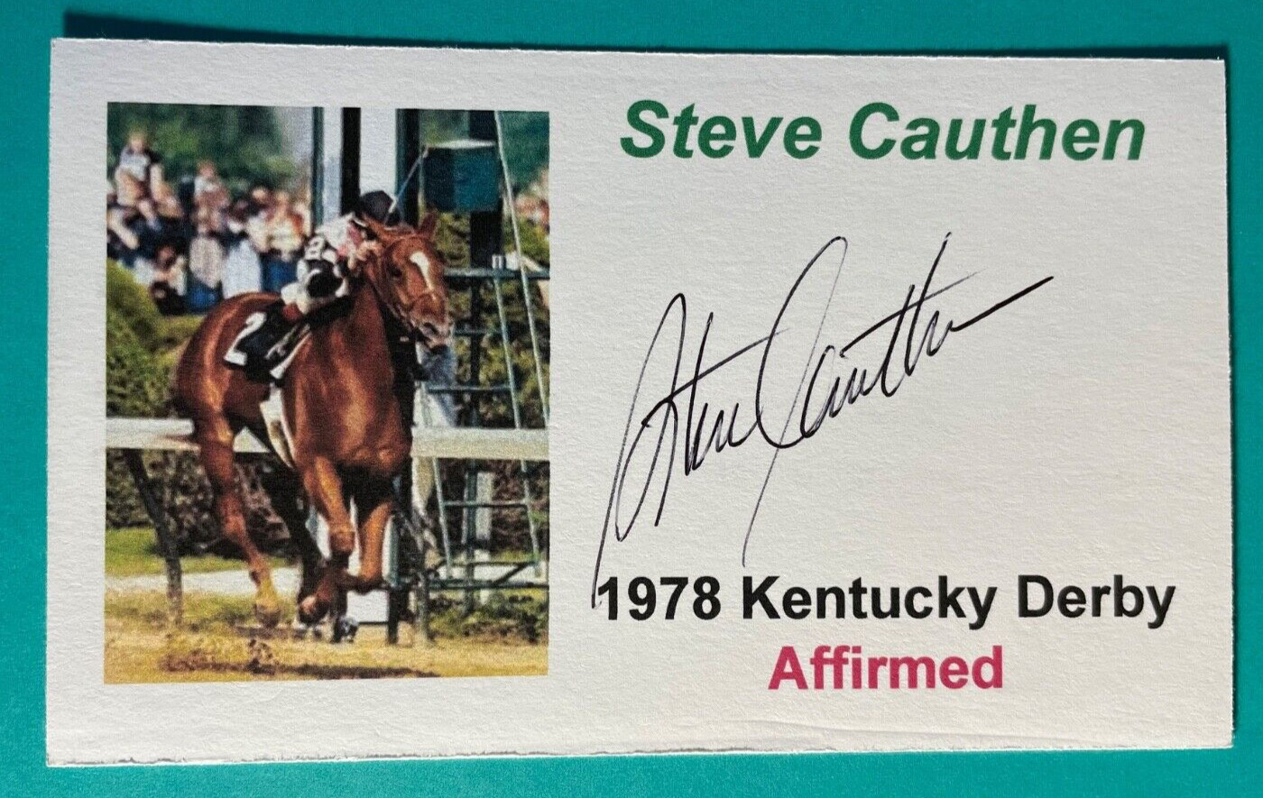 SIGNED STEVE CAUTHEN AUTOGRAPHED 3\ SIGNED STEVE CAUTHEN AUTOGRAPHED 3\