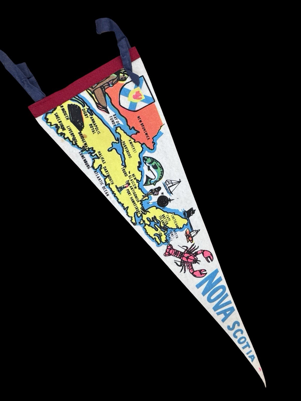 Nova Scotia Pennant Vintage Travel Souvenoiur 22