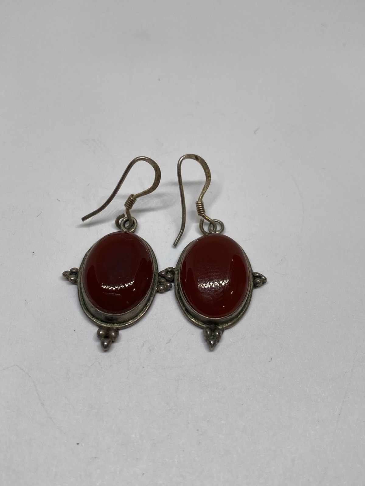 7g 925 STERLING SILVER CARNELIAN GEMSTONE DANGLE EARRINGS FINE JEWELRY 7g 925 STERLING SILVER CARNELIAN GEMSTONE DANGLE EARRINGS FINE JEWELRY