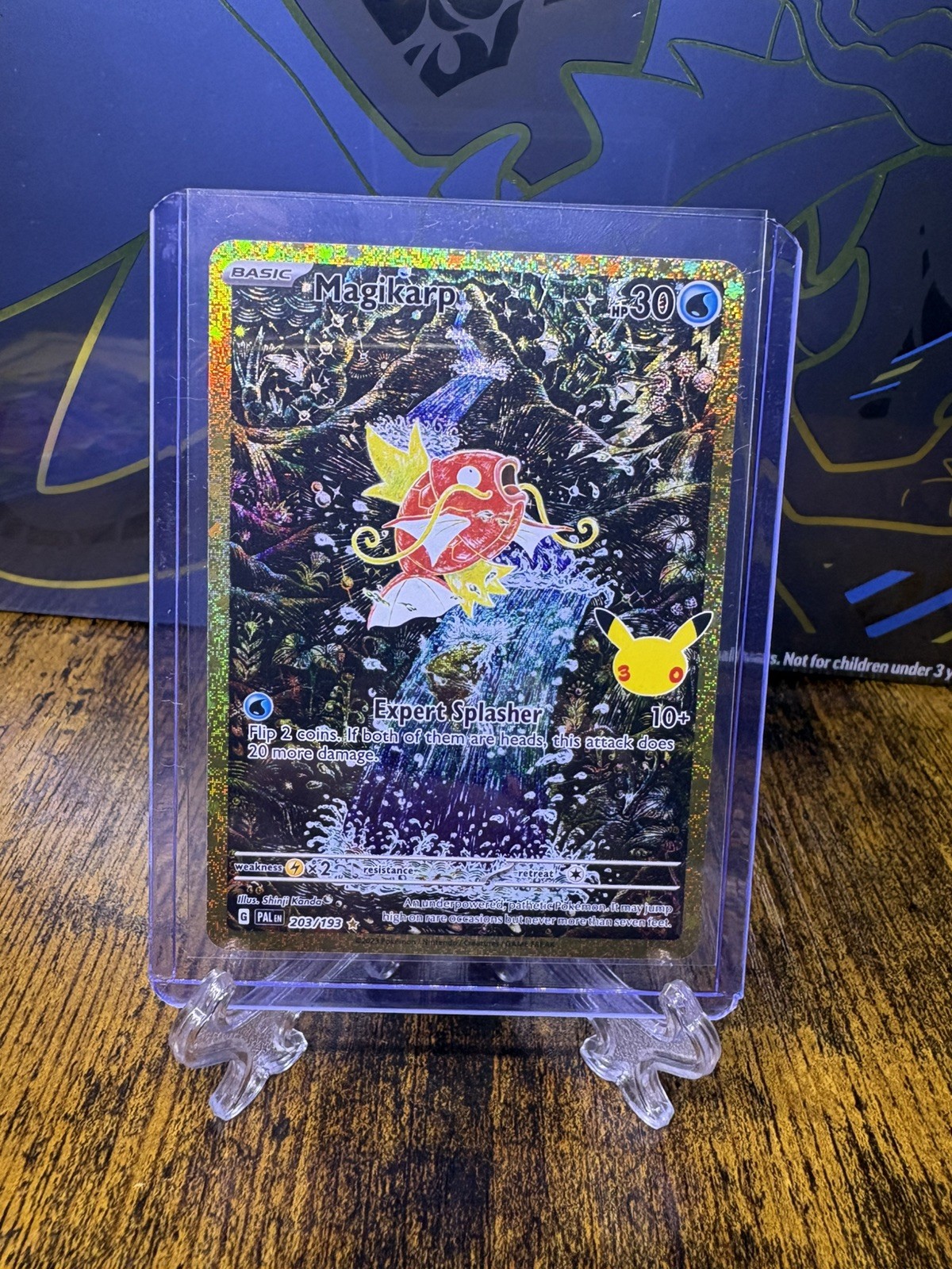 Pokémon TCG Magikarp 203/193 30th Anniversary Paldea Evolved PSA Contender
