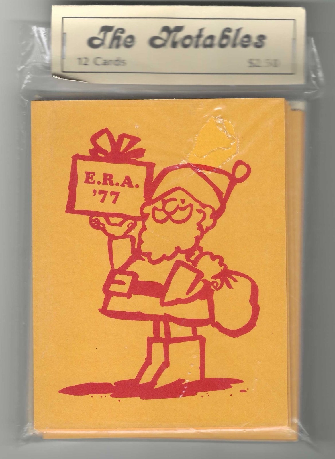 Vtg The Notables Equal Rights Amendment ERA 1977 Santa Christmas Cards (12) NEW
