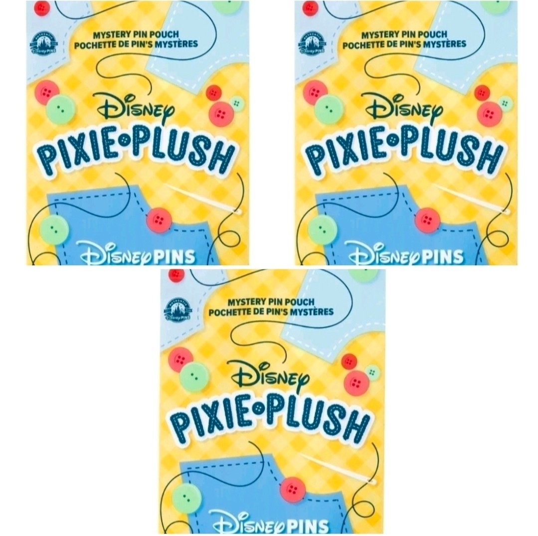 NEW 3 Packs Disney Pixie Plush Mystery Pin Pouch (5 Per Pack) SEALED
