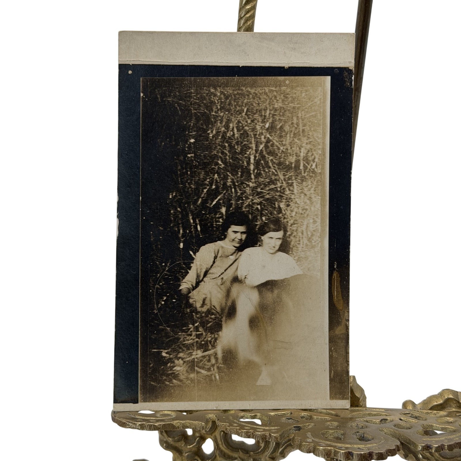 Antique C1910s Two Women Field RPPC Real Photo Postcard 3.5x5.5 Unposted