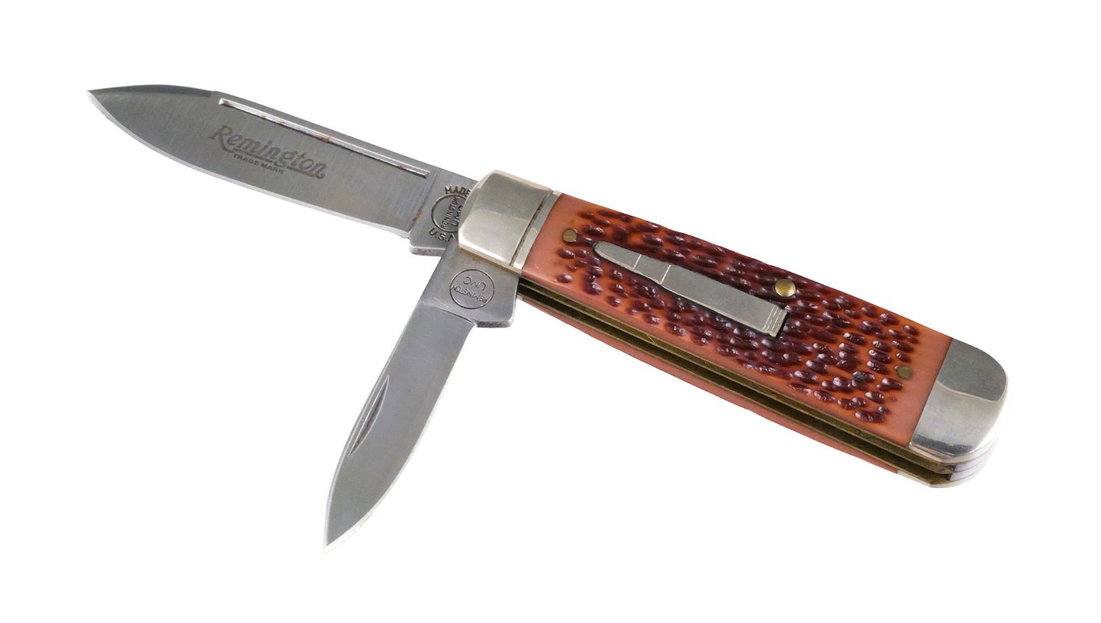 1999 Remington R103 Ranch Hand Bullet Knife 2 Blade Folding USA w/ Box Papers