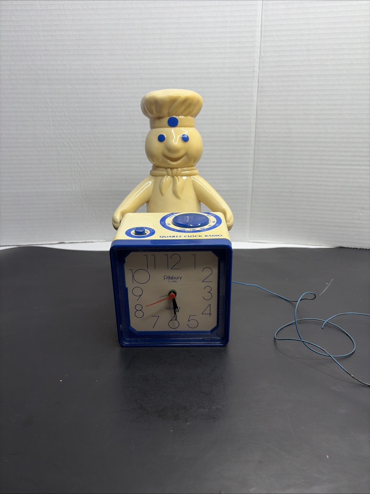 Rare 1986 Pillsbury Doughboy Poppin Fresh Quartz Clock Radio 80s Advertising VTG Rare 1986 Pillsbury Doughboy Poppin Fresh Quartz Clock Radio 80s Advertising VTG