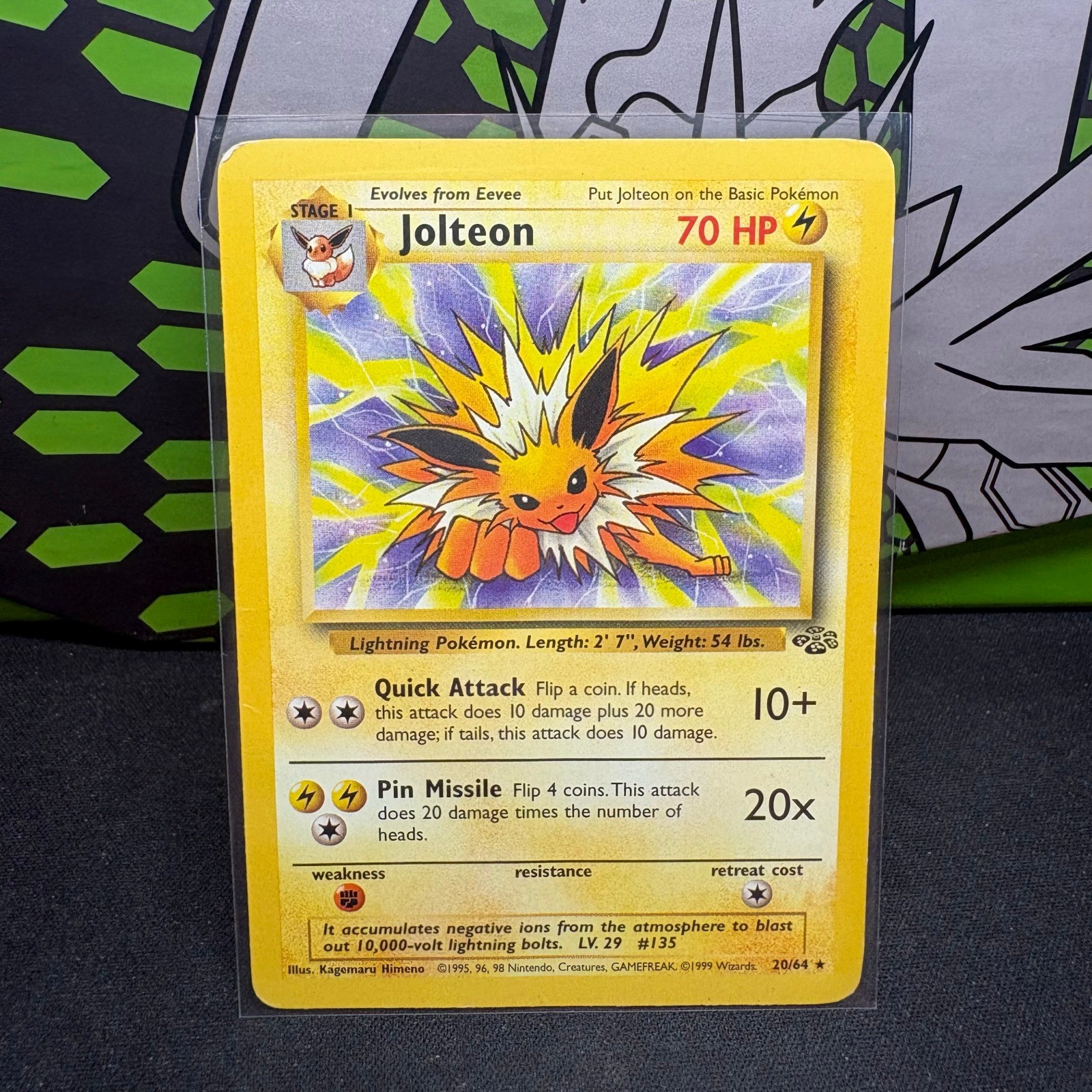 Jolteon (20) Unlimited Rare Jungle 20/64 MP Jolteon (20) Unlimited Rare Jungle 20/64 MP