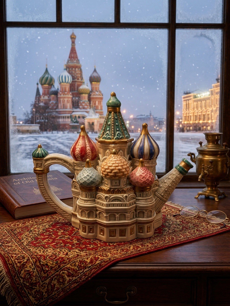 Fitz & Floyd St Basil\'s Cathedral Teapot Famous Landmarks Limited Edition 1994