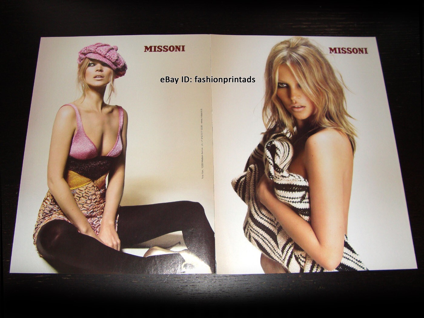 vintage MISSONI 4-Page PRINT AD Fall 2003 KATE MOSS Mert Alas & Marcus Piggott