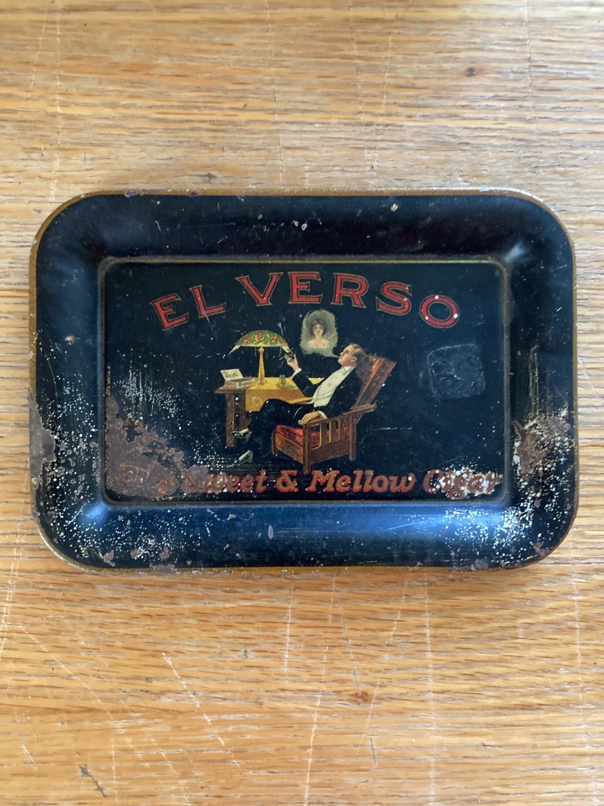 Vintage 1920's El Verso Quality Cigar Tip Tray GOOD Condition Vintage 1920's El Verso Quality Cigar Tip Tray GOOD Condition