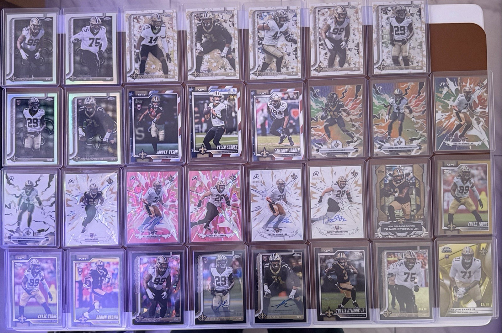 2025-2026 Topps Saints SSP Lot Of 31 With 22 Numbered & 5 Autos Also Seven /10 2025-2026 Topps Saints SSP Lot Of 31 With 22 Numbered & 5 Autos Also Seven /10