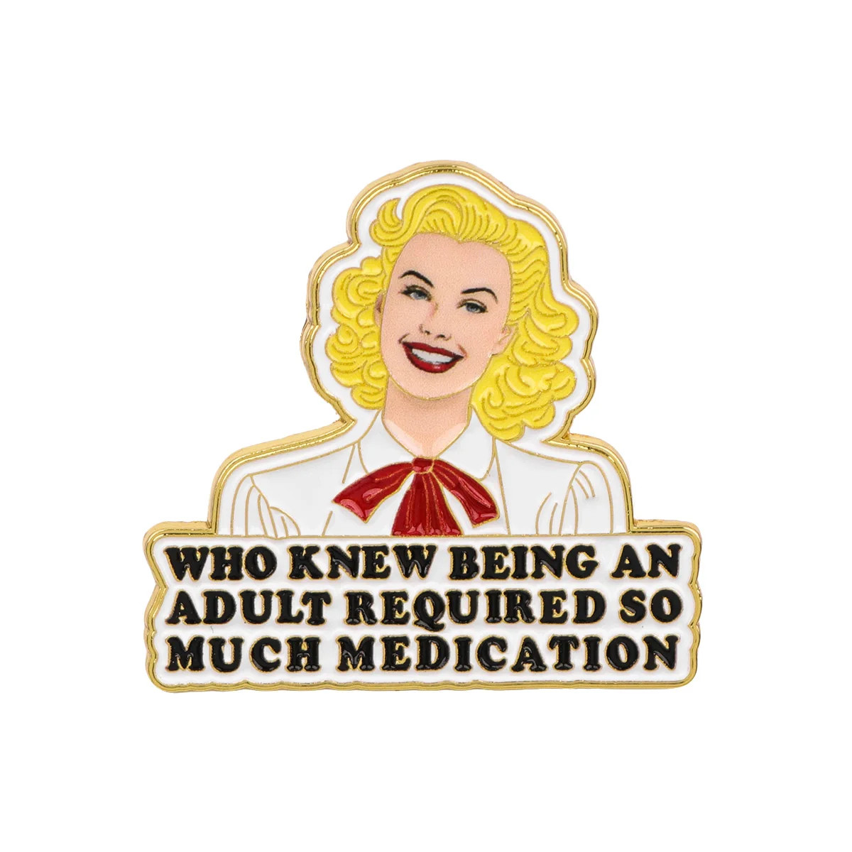 WHO KNEW BEING an ADULT Enamel Pin Quotes Brooch Lapel Pins Badge on Backpack