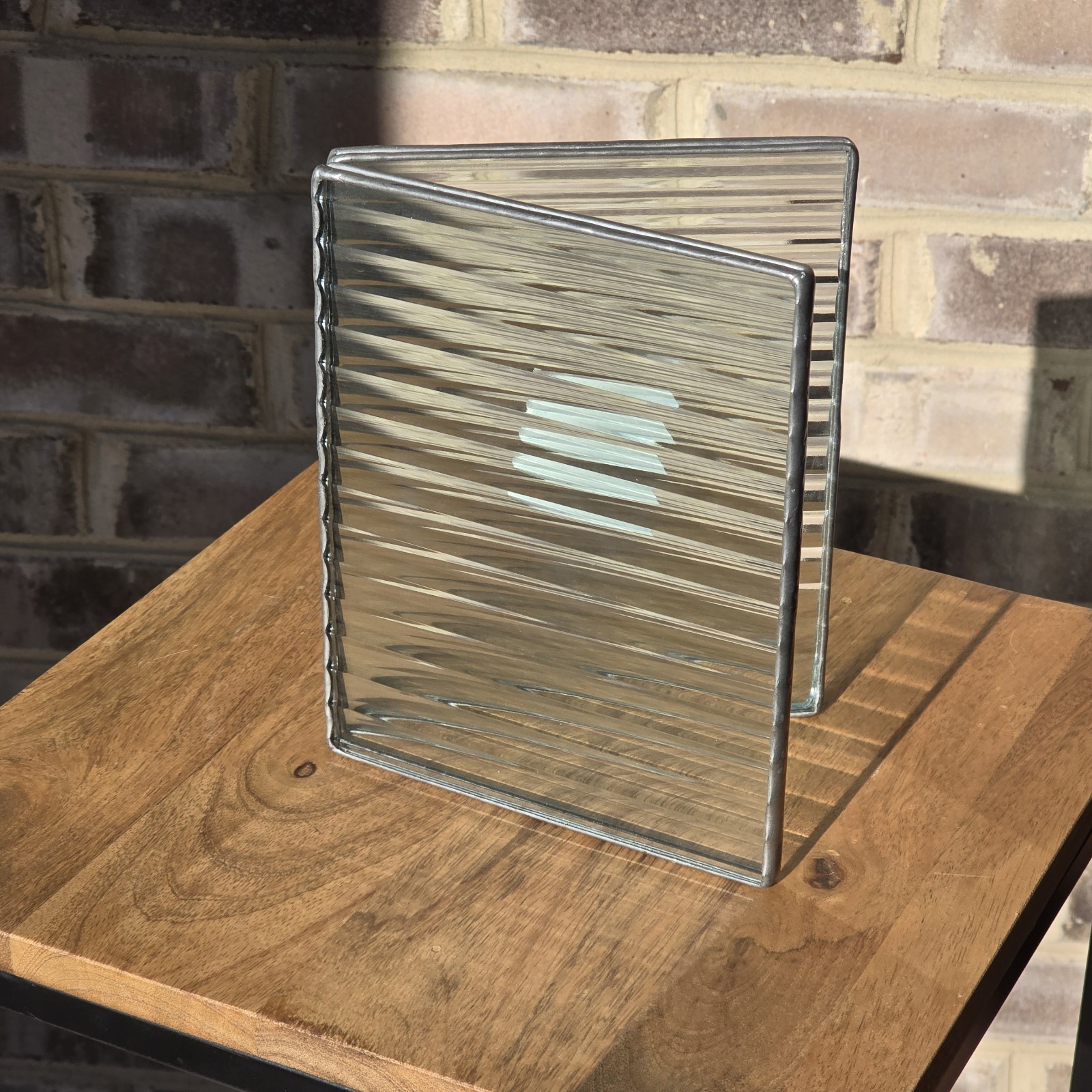 Vintage Bedford Downing Art Glass Picture Frame Ripple 5x7 Architectural Vintage Bedford Downing Art Glass Picture Frame Ripple 5x7 Architectural