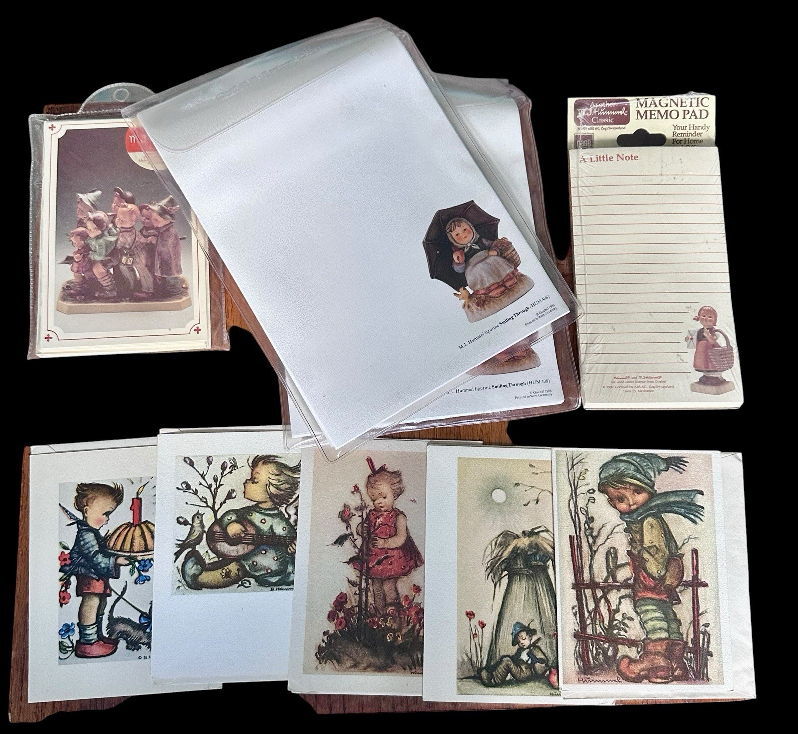Vintage Goebel Hummel Stationary Cards And Memo Pad All New And Unused