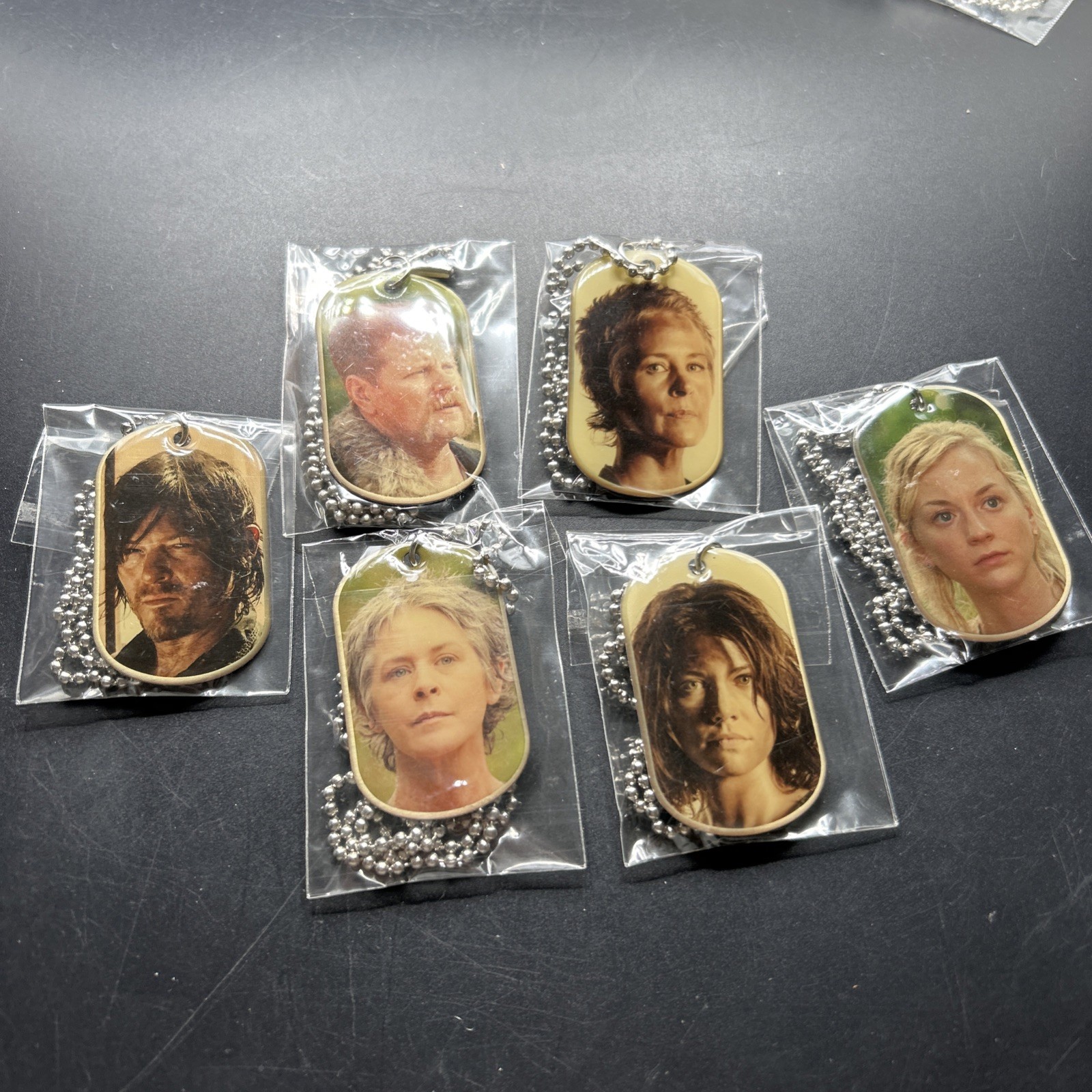 🧟 The Walking Dead AMC  Dog Tags Lot of 6 2015
