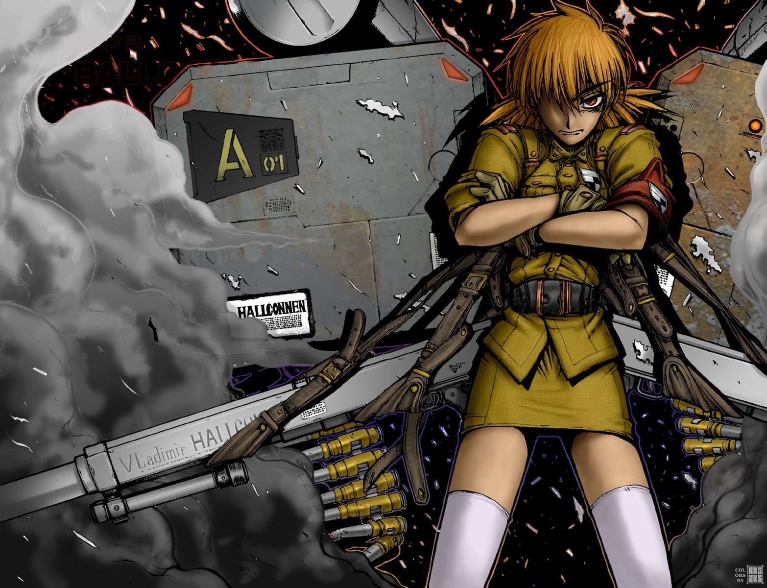 Anime Seras Victoria Hellsing Arms Crossed Hair In 11x17 Poster