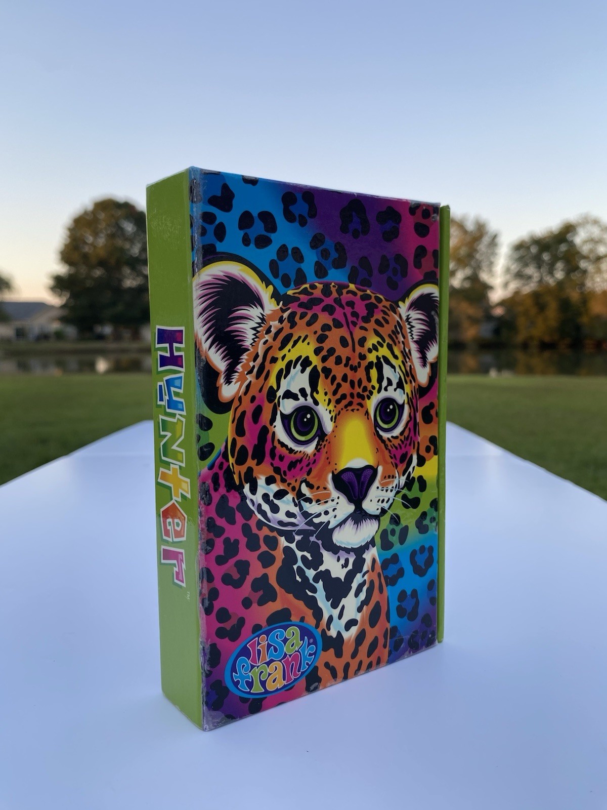 🌈 Vintage Lisa Frank Hunter Leopard Trifold Flip Out Organizer Calculator