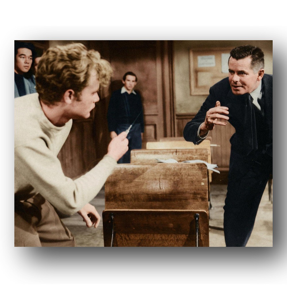 Glenn Ford Photo 8x10 Blackboard Jungle Film Set 1955 Actor