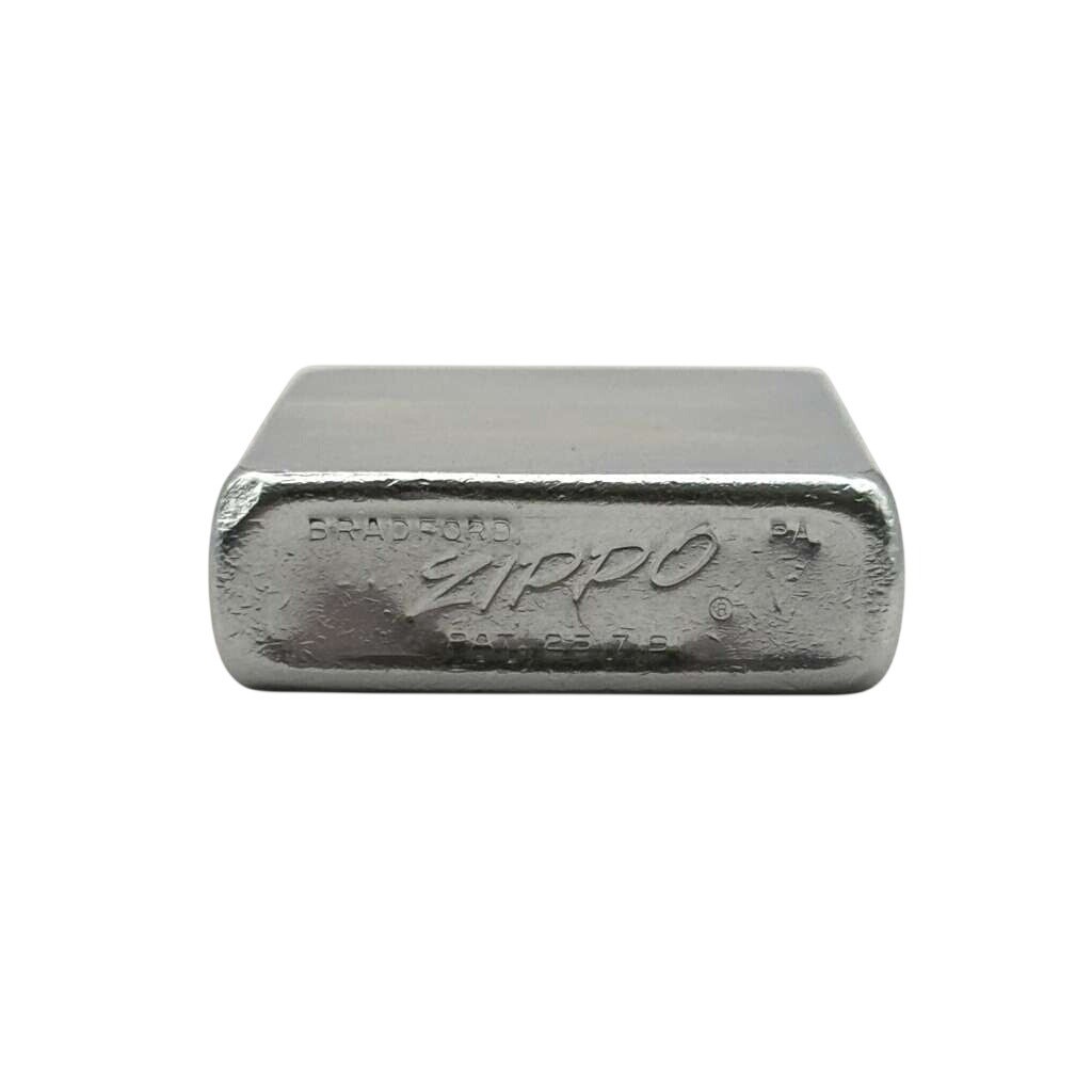1965 Zippo Regular Brushed Chrome Windproof Pocket Lighter Plain Case Vintage 1965 Zippo Regular Brushed Chrome Windproof Pocket Lighter Plain Case Vintage