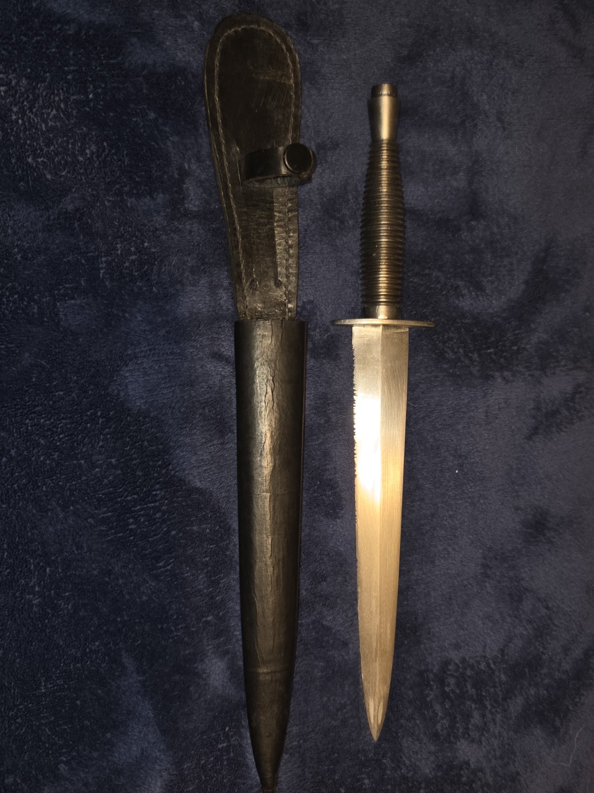 WWII British Fairbairn-Sykes Fighting Knife 3rd Pattern Wolverhampton W/Sheath