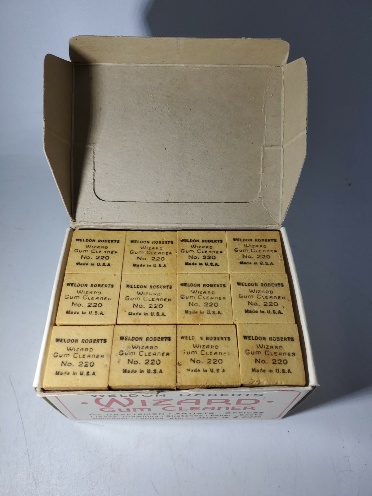 Antique Weldon Roberts Wizard Gum Cleaner No. 220 Made In USA Full Store Display Antique Weldon Roberts Wizard Gum Cleaner No. 220 Made In USA Full Store Display