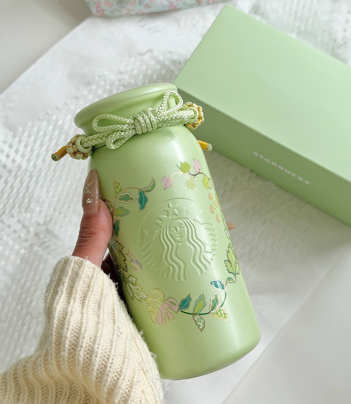 【NEW】Starbucks China 2026 Spring Auspicious Pattern 12oz Compact Bottle Tumbler