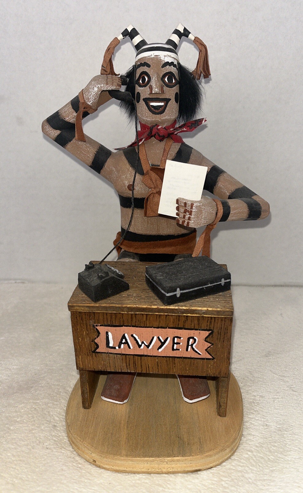 Hopi Kachina of a Hano Clown Lawyer By F. Begay Hopi Kachina of a Hano Clown Lawyer By F. Begay