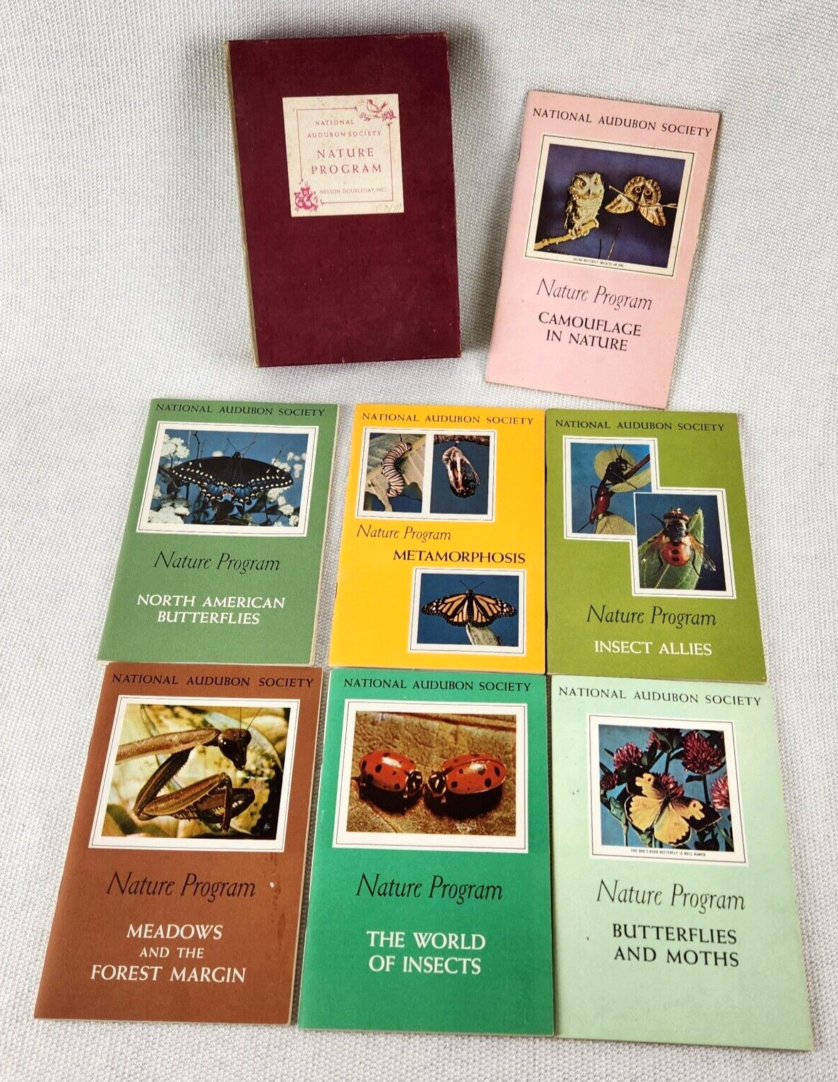 National Audubon Society Nature Program Nelson Doubleday 7 Books 1955 Boxed Set