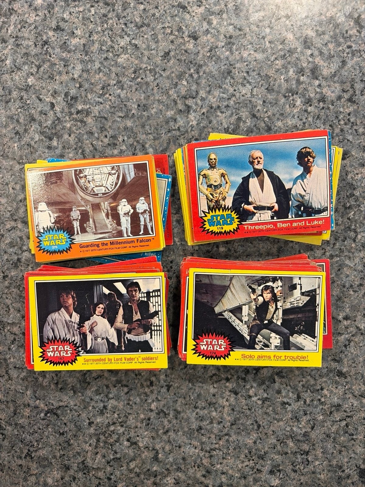 Star Wars 1977 Trading Cards Lot Topps Set builder