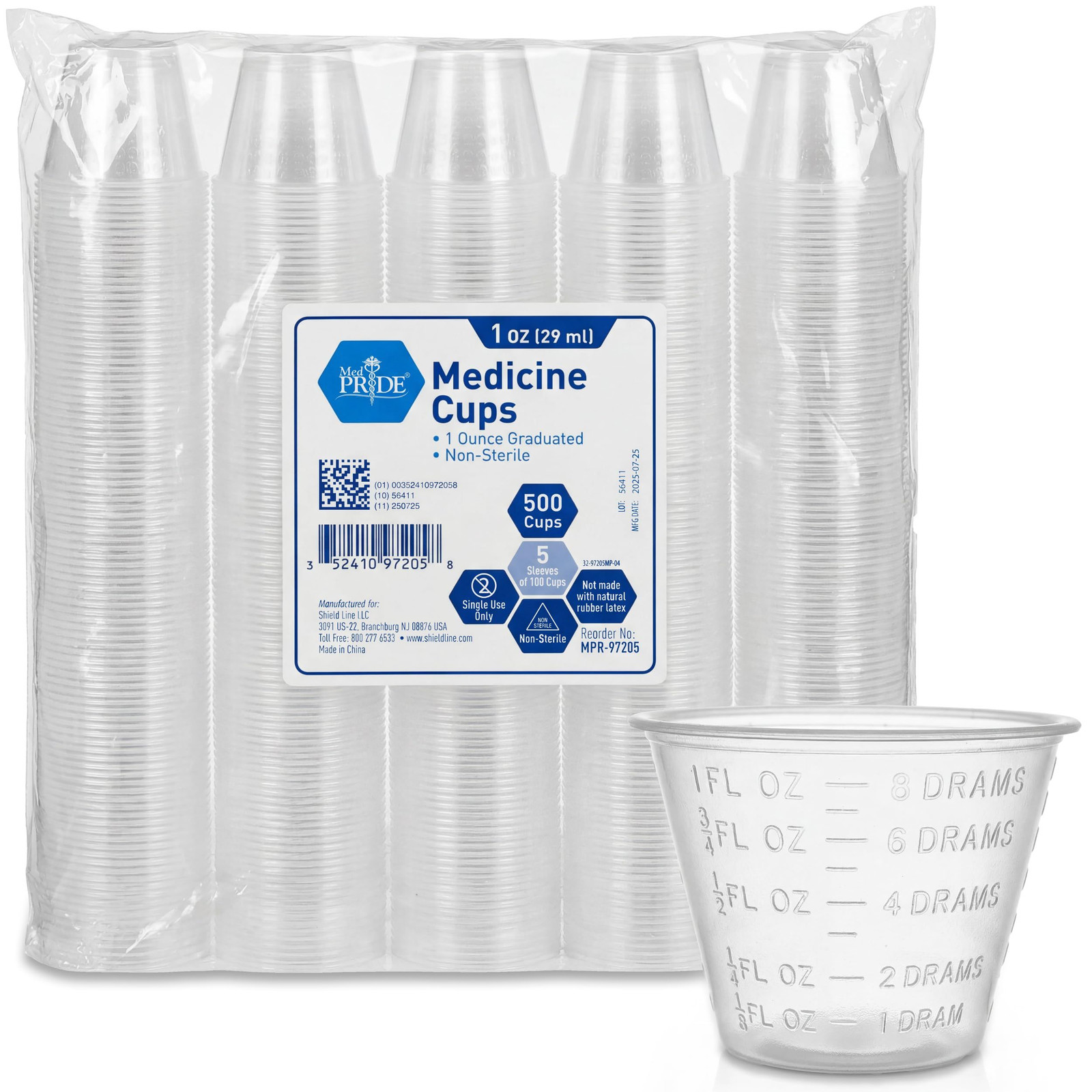 MED Pride Graduated, Medicine Cups - Set of 500 MED Pride Graduated, Medicine Cups - Set of 500