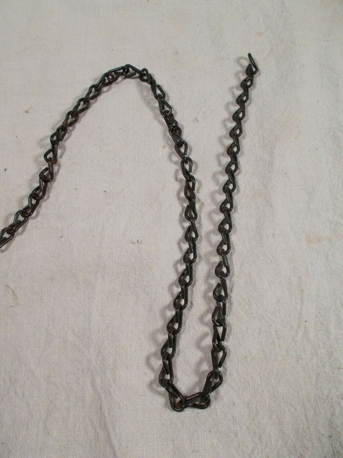 Vtg Unused Steel Steampunk Chain Link Lamp-Clock Double Jack Chain soldby Ft #16 Vtg Unused Steel Steampunk Chain Link Lamp-Clock Double Jack Chain soldby Ft #16