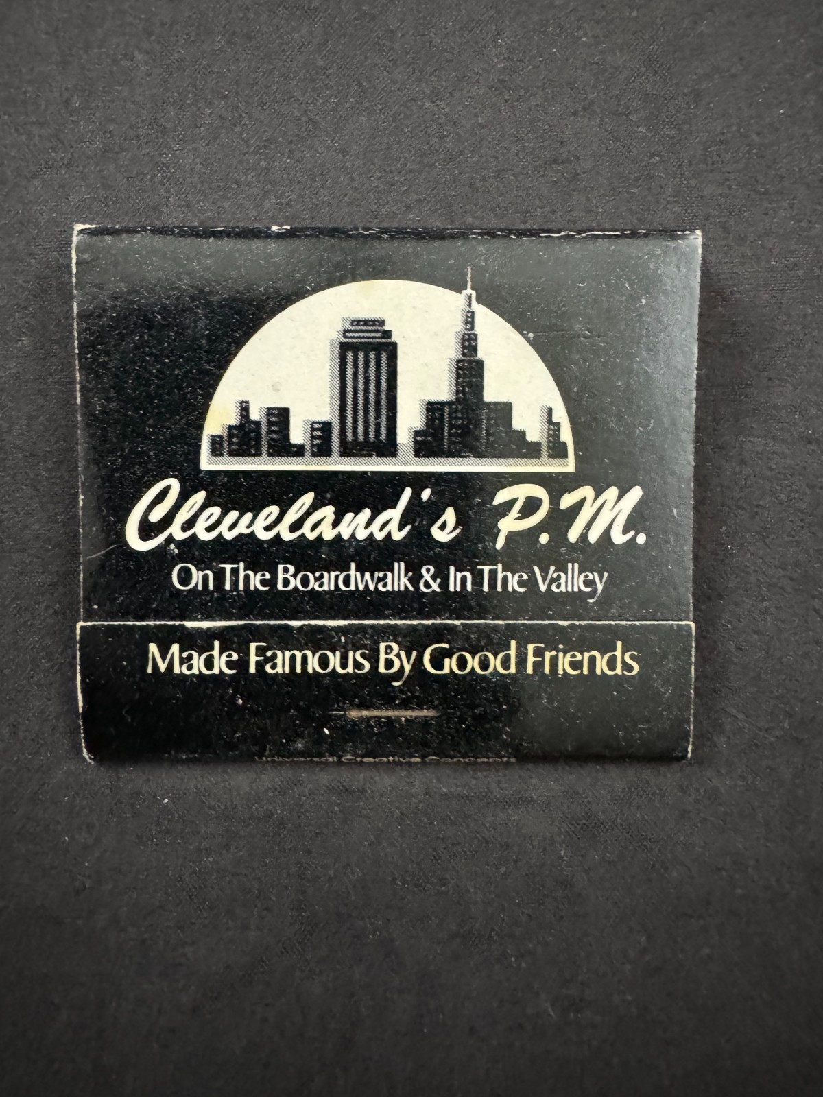Vintage Cleveland's P.M. On The Boardwalk & In The Valley Matchbook