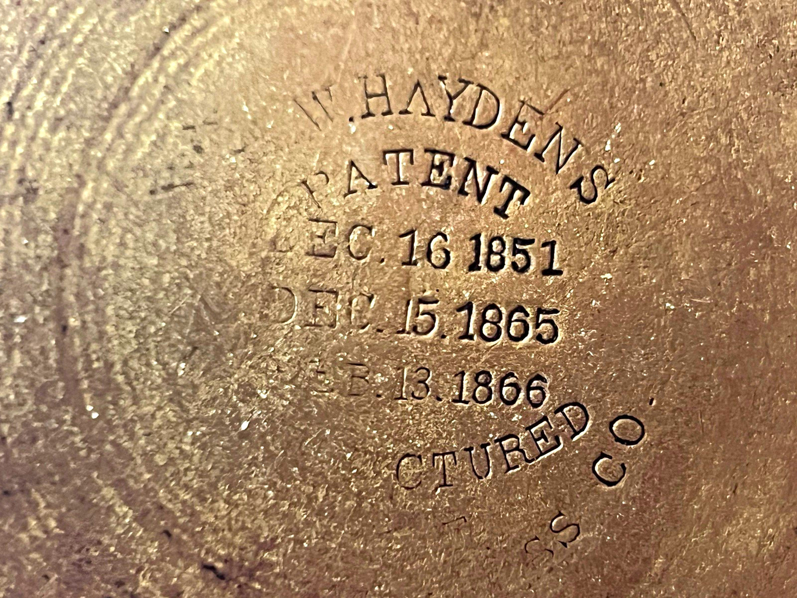 Antique H.W. Hayden Waterbury Brass Co Kettle Bucket Pail Patent 1851 19th C