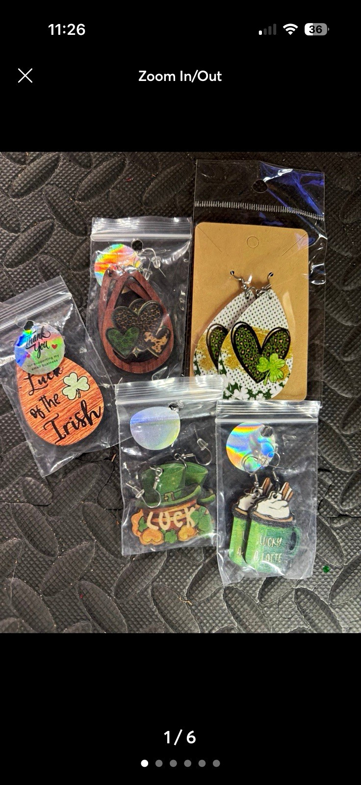St. Patrick's Day Wood earrings Lot w/ Shamrock Earrings Luck of the Irish St. Patrick's Day Wood earrings Lot w/ Shamrock Earrings Luck of the Irish