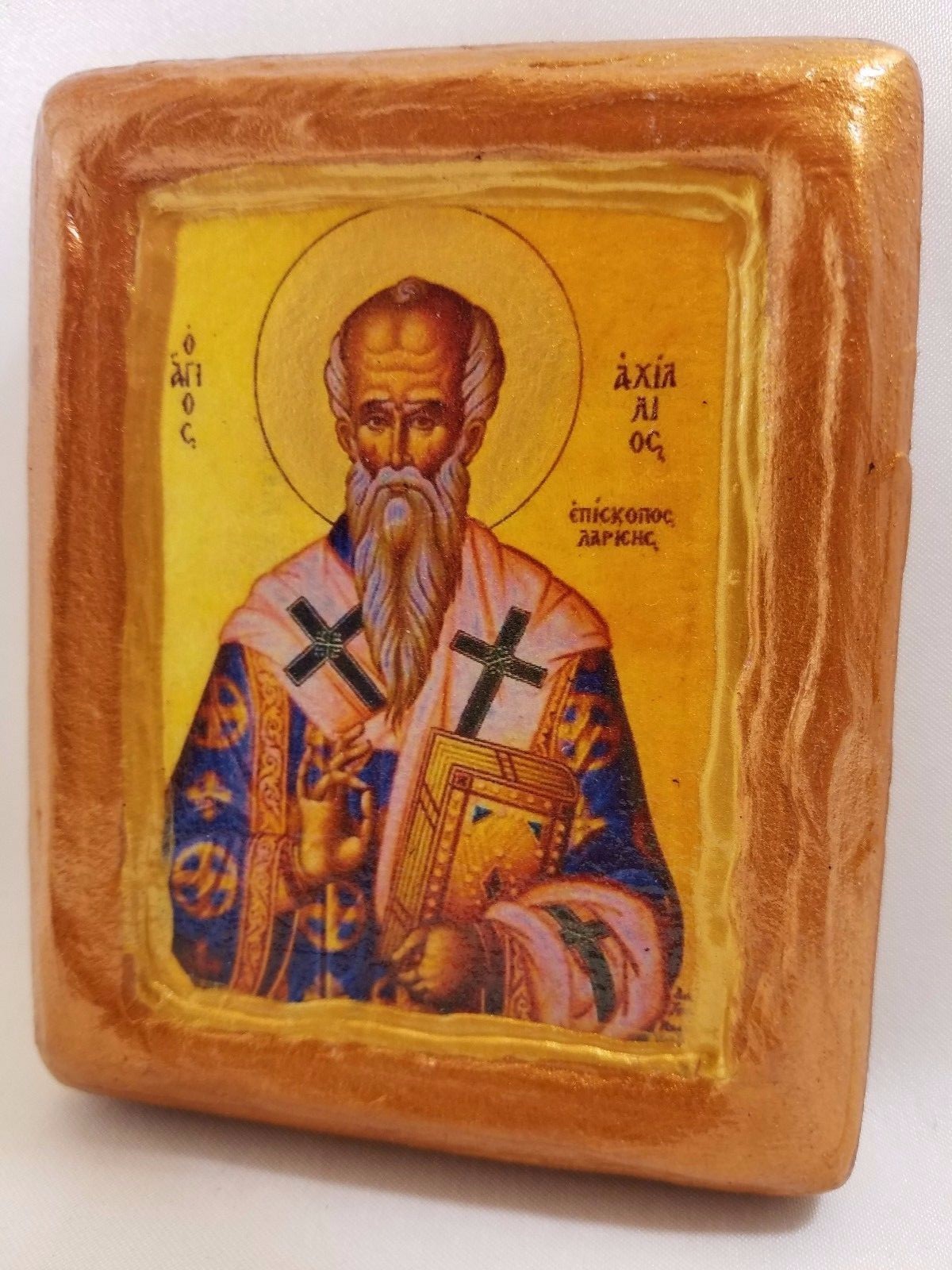 Saint Achillios Achillius Achilles Bishop of Larissa Orthodox Church Icon Art