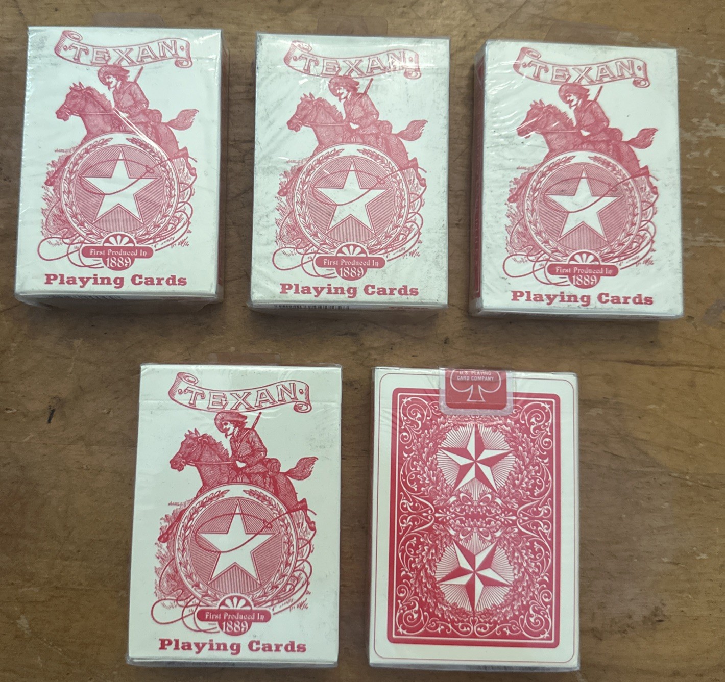5x Vintage Bicycle TEXAN Playing Cards USPCC Ohio 🔥ULTRA RARE🔥OUT OF PRINT