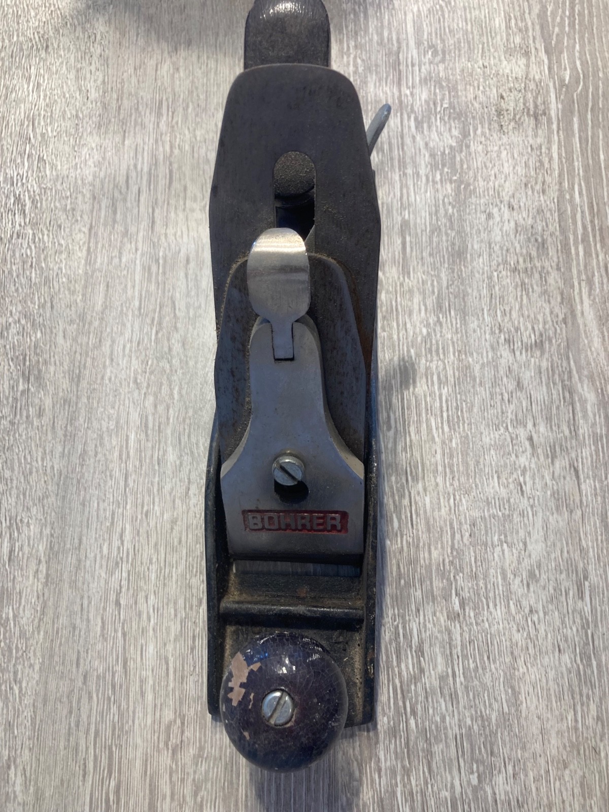 VINTAGE BOHRER WOOD PLANE METAL WOOD HEAVY, No4