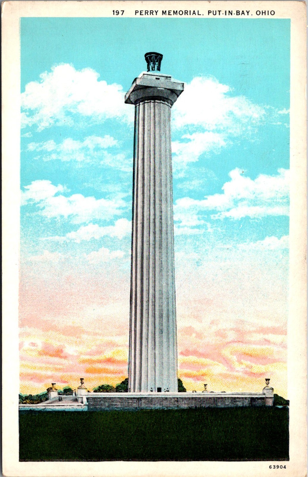 Perry's Victory & Intl Peace Memorial Put-In-Bay OH Vintage Postcard TP13-26 Perry's Victory & Intl Peace Memorial Put-In-Bay OH Vintage Postcard TP13-26