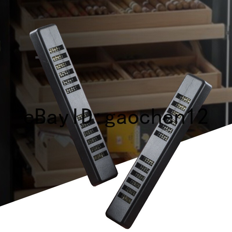 2PC Mini Strip Shape Cigar Humidifier Tobacco Smoking Cigar Humidor Hygrometer