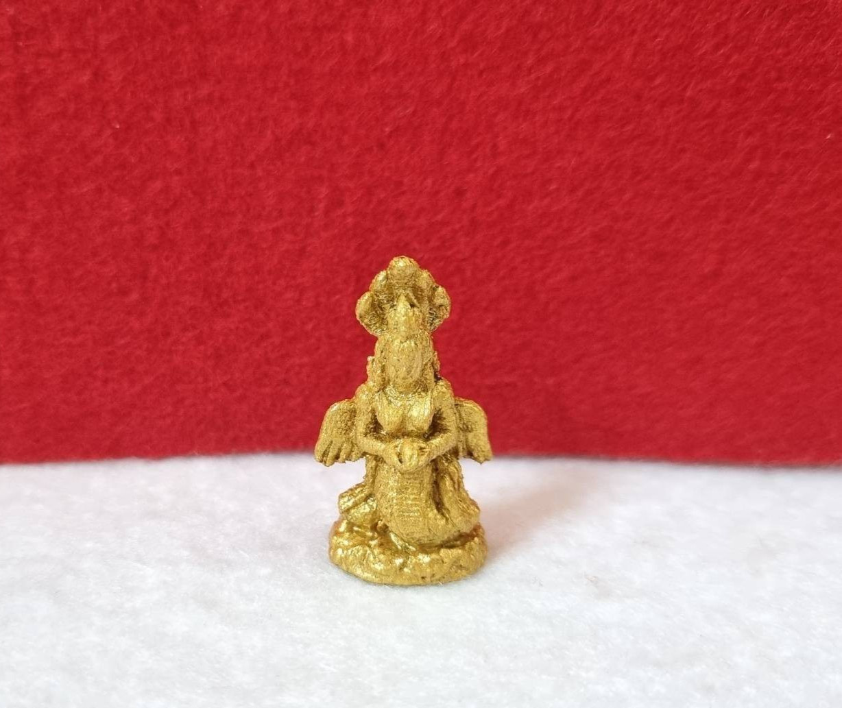 Manasa Devi Statue Hindu Goddess Snake Naga Gold Worship Pooja Fortune Lucky 1\