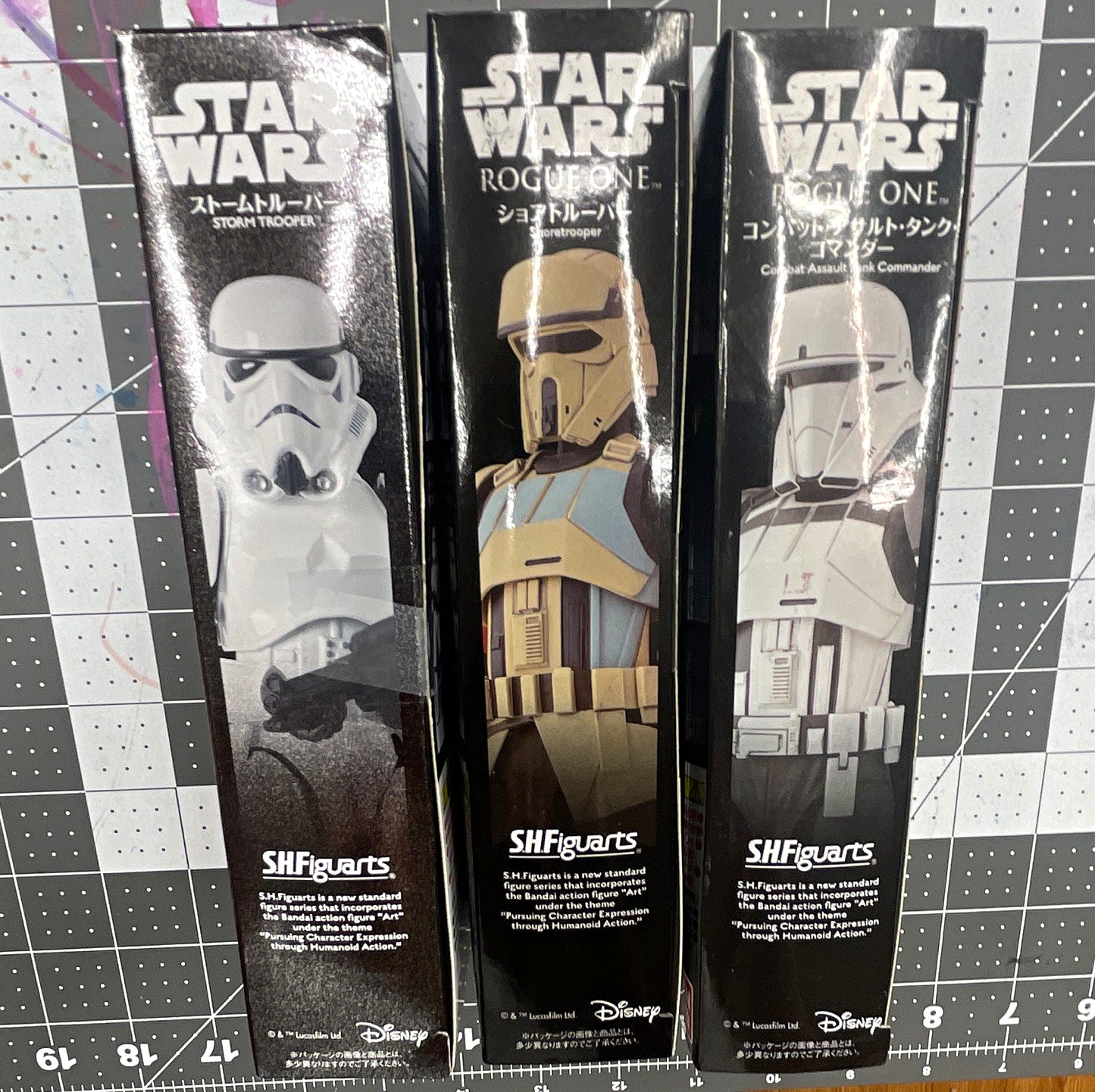 Bandai S.H.Figuarts Star Wars Rogue One Stormtrooper Figure 3 Lot 2016
